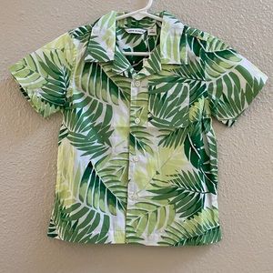 Janie and Jack - NWT - palm tree summer vacation button up shirt